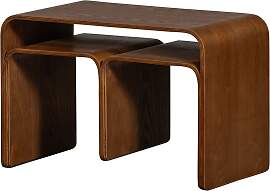 Beistelltisch Frey 3er-Set, Holzfurnier in
