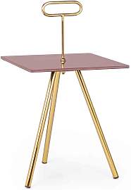 Beistelltisch Inesh aus Metall mit Glasplatte,