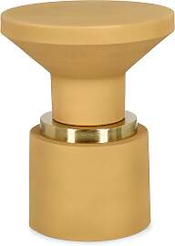 Beistelltisch Mudit aus Metall, modern, ocker,