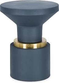 Beistelltisch Mudit aus Metall, modern, rund,