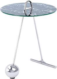 Beistelltisch Pendulum Glas Schwarz/Silber ca.
