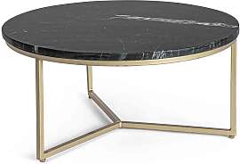 Beistelltisch Prescott aus Marmor, rundes Design,
