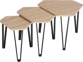 Beistelltisch-Set Torquay - Industrial Holz hell,