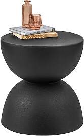 Beistelltisch/Sitzhocker Tondo Schwarz