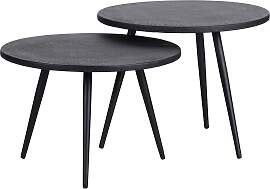 Beistelltisch Suze aus Metall und Holz, modern,