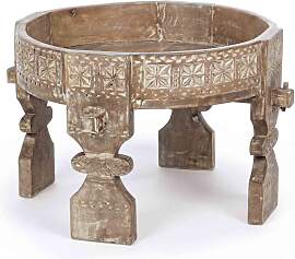 Beistelltisch Yasir aus Mangoholz, handgefertigtes 