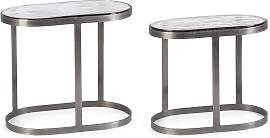 Beistelltisch Zayla 2er-Set aus Metall, modern