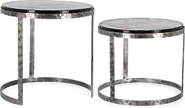 Beistelltisch Zayla 2er-Set Metall und Glas,