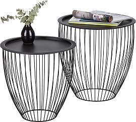 Beistelltischset in Schwarz