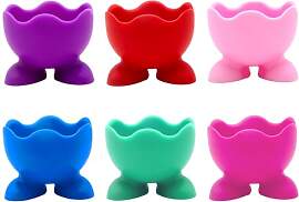 Bekecidi Silikon-Eierbecher-Set, 6-Teiliges Bunte