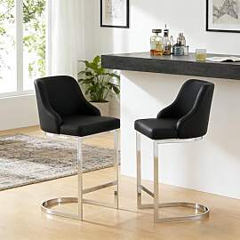 Bekrvio Barhocker 2er Set Freischwinger, 65cm
