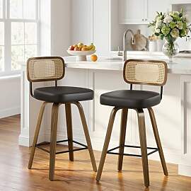 Bekrvio Barhocker 2er Set mit Lehne, 65 cm