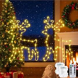 Beleuchtet Rentier Weihnachtsdeko, 2 Stück 120