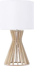 Beliani Stilvolle Tischleuchte Lampenfuß aus Holz 