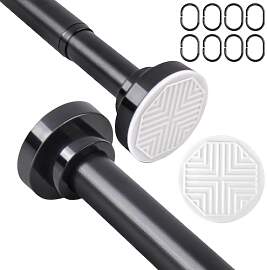 BELICOO Gardinenstange ohne Bohren - Schwarze