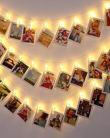 BELLALICHT LED Foto Lichterkette Klammern, 6M