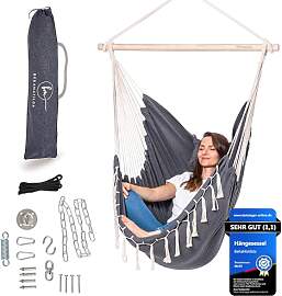 BELLAMATILDA® Hängesessel inkl 3 Kissen + 360°