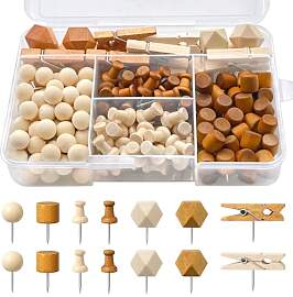 Bellanova 200 Stück Pinnadeln Holz Set,