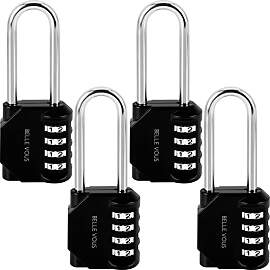 Belle Vous (4er Pack) Schwarzes Zahlenschloss 4
