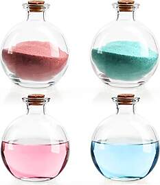 Belle Vous Kugelförmige Glasflaschen mit Korken