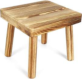 Belle Vous Niedriger Holzhocker - Tritthocker -