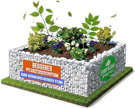bellissa Gabionen-Hochbeet Premium 4-Eck - 95595 - 
