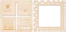 BENECREAT 2Pcs hölzerne Swatch Gauge, Stricknadel 