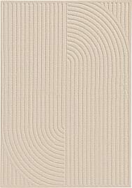 benuta Basic Kurzflor Teppich Leo Cream 120x170 cm 