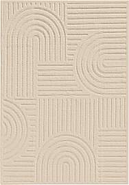 benuta Basic Kurzflor Teppich Leo Cream 160x230 cm 