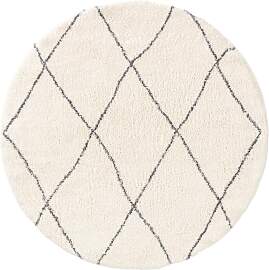 benuta Nest Hochfloorteppich Rund Benno Cream ø