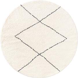 benuta Nest Hochfloorteppich Rund Benno Cream ø