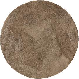 benuta Nest Hochfloorteppich Rund Soda Beige ø
