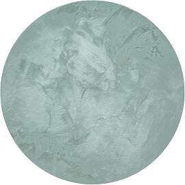 benuta Nest - Kunstfell-Teppich Dave Mint ø 120 cm