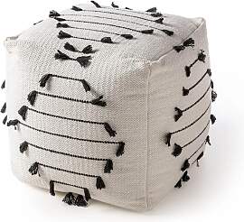 benuta Pop Pouf Bo Ivory 45x45x45 cm