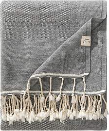 benuta Pure Decke Olivia Grau 140x200 cm -