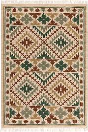 benuta Pure Handgewebter Kelim Zohra Grün 120x170 