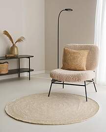 benuta Pure Jute Teppich Jutta - Ivory rund 80 cm