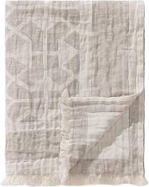 benuta Pure Leinenmix Decke Sabine Cream/Beige