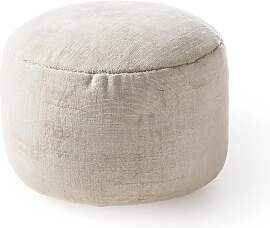benuta Pure - Pouf Nova Cream 55x55x30 cm