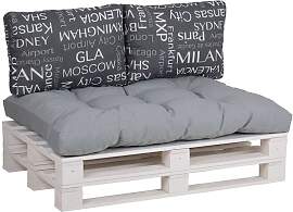 beo Palettenkissen Set 3tlg Baumwolle/Polyester