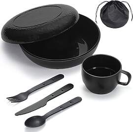 Berglander Camping Mess Set mit Schüssel, Teller, 