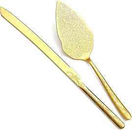 Berglander Gold Hochzeitstorte Messer und