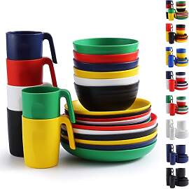 Berglander Plastikgeschirr-Sets 24-teiliger für 6 