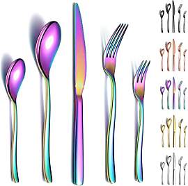 Berglander Rainbow Besteck Set 30 teilig, Stabiles 