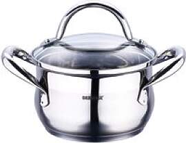 BERGNER Kasserolle GOURMET silber Edelstahl B/H/L: 