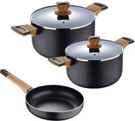 BERGNER Kochgeschirrset EARTH BLACK schwarz