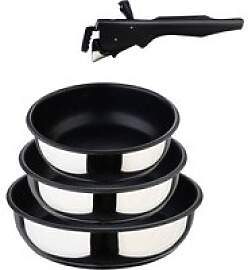 BERGNER Pfannenset Click&Cook schwarz