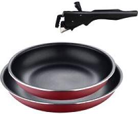 BERGNER Pfannenset Click u. cook rot Aluminium 3