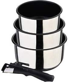 BERGNER Topfset Click & cook silber Edelstahl