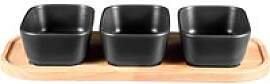 BERGNER Untertassenformen CHARCOAL schwarz Holz